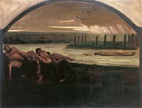 Man Towing a Barge on the Rhine