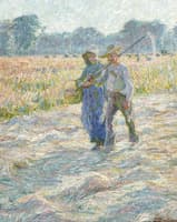 Farm Couple returning from Fields