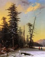 Winter Evening on a Lake at the Pine Swamp