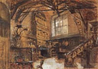 Stage Design for the opera "Merry Wives of Windsor"