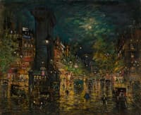 Paris Boulevard at Night
