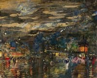 Parisian Boulevard by Night