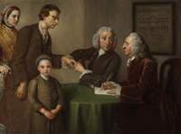 Dr Oliver and Mr Peirce, the First Physician and Surgeon Examining Patients