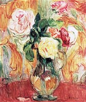 Bouquet of Flowers in a Glass Vase