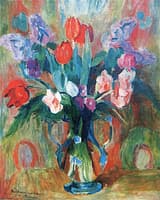 Still Life of Flowers in a Glass Vase