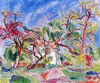 House behind Fruit Trees