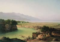 The Jordan River Falling into the Dead Sea