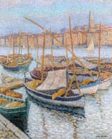 Port of Marsailles with Bell Tower