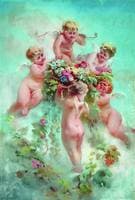 Putti with Flowers