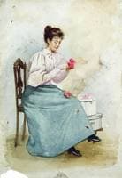 Young Woman with Flowers