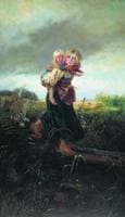 Children Running from a Thunderstorm