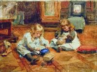 Children Playing in the Studio