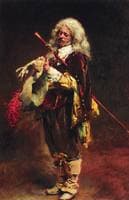 Cavalier Putting on a Glove