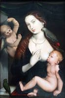 Madonna and Child with Parrots and an Angel