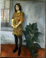 Young Woman with Plant