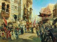 Carrying the Holy Carpet in Cairo