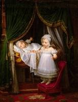 Henri-Charles-Ferdinand d'Artois, the Duke of Bordeaux, with Sister Louise-Marie-Thérèse