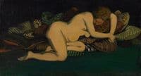 Woman on Pillows