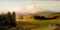 Mount Shasta with Indians