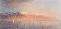 Great Salt Lake City and the Wasatch Mountains