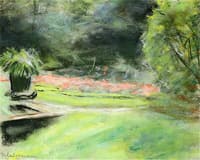 The Garden at Wannsee, View overlooking the Terrace with Flower Beds and Flower Boxes on the Left