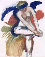 Large Nude on Red Cloth