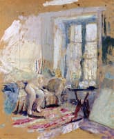 Nude Woman Leaning on a Couch