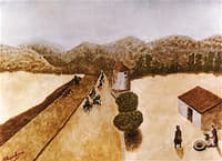 Greek Landscape with Windmill
