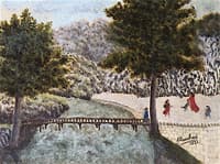 Figures by a Bridge