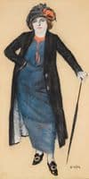 Elegant Lady with a Parasol