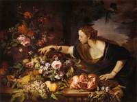 Woman Grasping Fruit