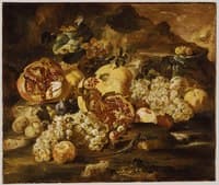 Pomegranates and Other Fruit in a Landscape