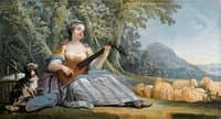 Shepherd girl with lute