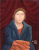 Portrait of a Woman with a Rock