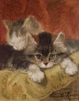Two kittens on a pillow