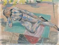 Harlequin on Green Table