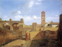 View of the Church of Santa Francesca Romana and the Basilica of Constatine