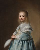 Portrait of a Girl in a Blue Dress