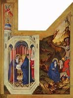 Dijon Altarpiece ~ 'Presentation in the Temple' and 'The Flight into Egypt' (right wing)