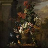 A Stone Vase of Flowers
