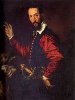 Portrait of a gentleman with two dogs