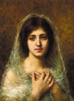 Portrait of a Young Girl in a Green Shawl