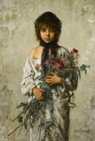 Young Girl with Flowers