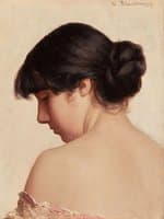Woman with Upswept Hair
