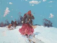 Girl with a Sledge