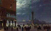 Moonlight View of the Piazzetta,Venice