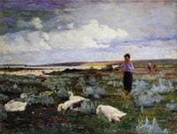 Boy with Geese