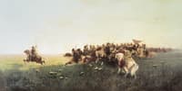 The Attack of Cossacks in the Steppe