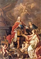 Portrait of Ferdinand VI  King of Spain as Protector of Arts and Science