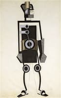 Costume design for an inhabitant of Mars in "Aelita"